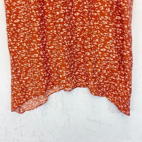 Simply Vera Vera Wang Midi Skirt Womens Size Large Sharkbite Hem Burnt Orange - Picture 6 of 14